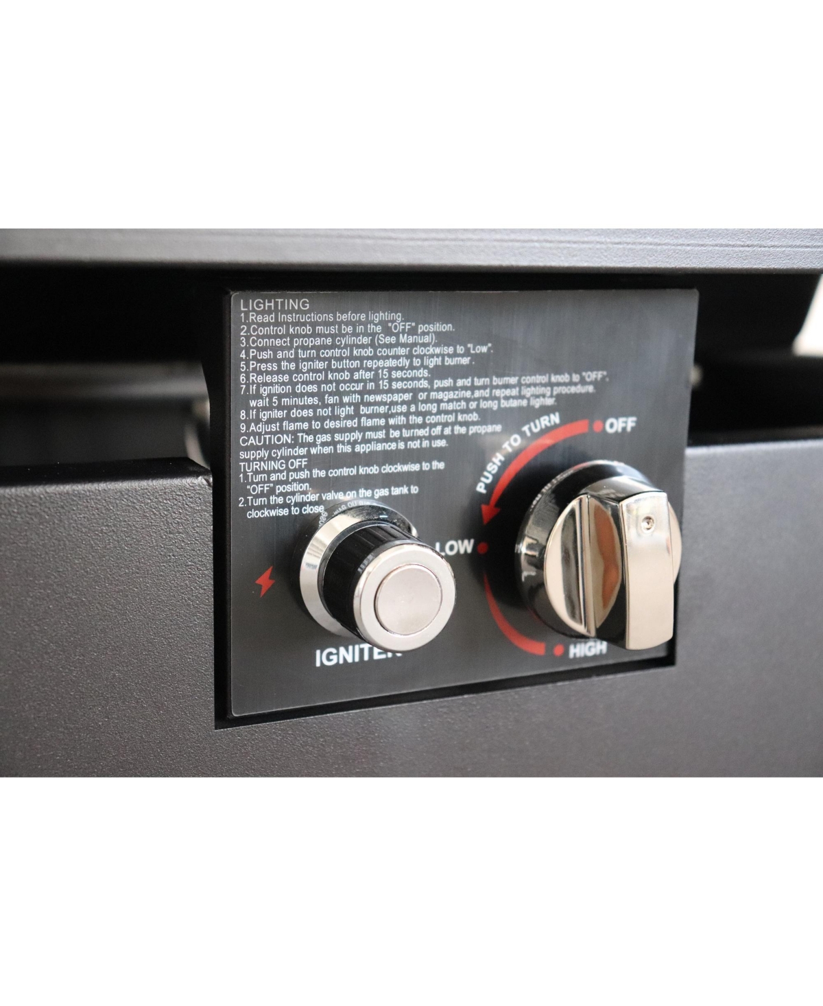 Flynama 43 Inch Smoked Glass Metal Rectangle Fire Pit Table Black 50000 Btu Push Button Ignition Stainless Steel Burning Area