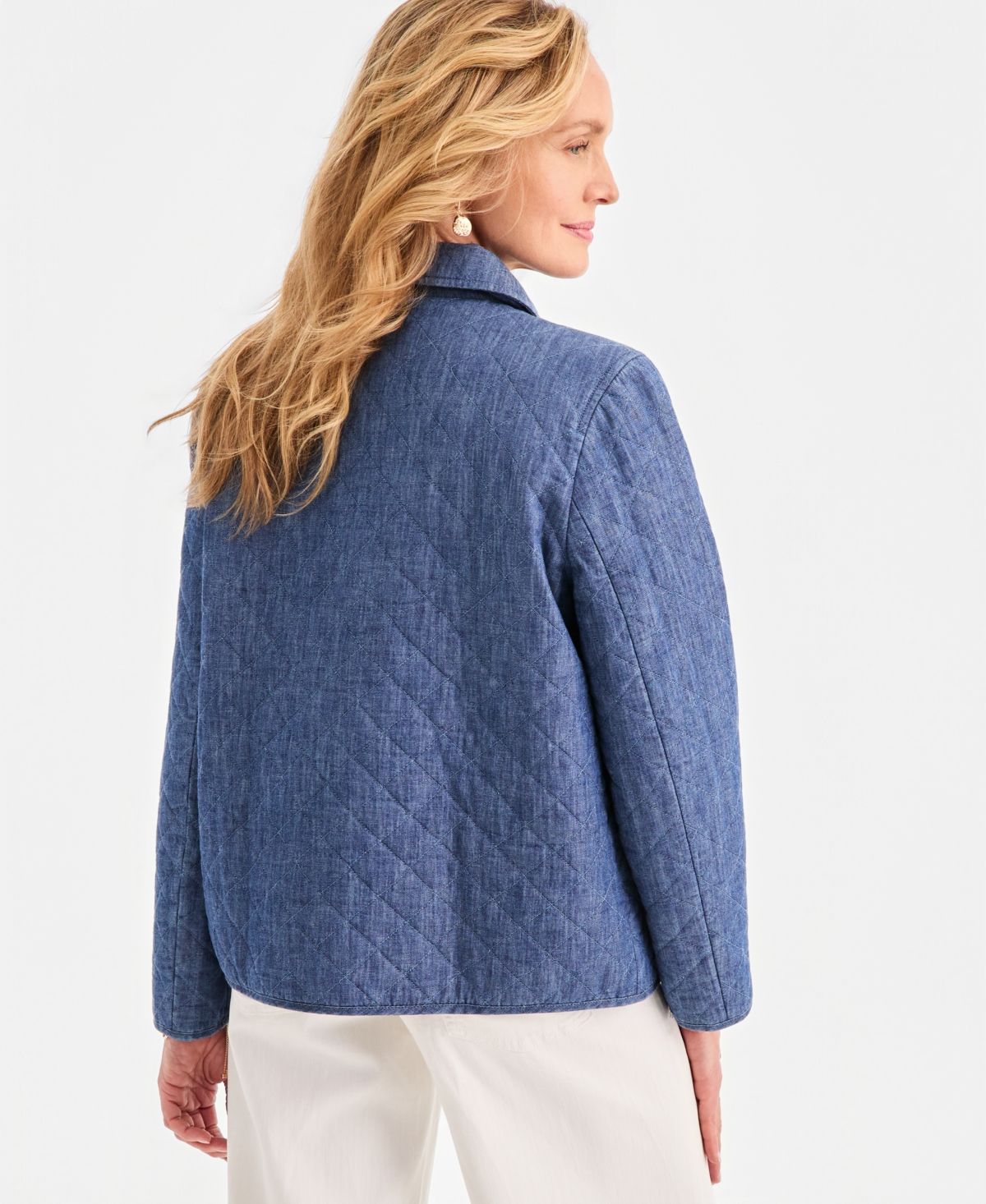 Style & Co Women's Cotton Quilted Button-Front Jacket, Macy's Exclusive