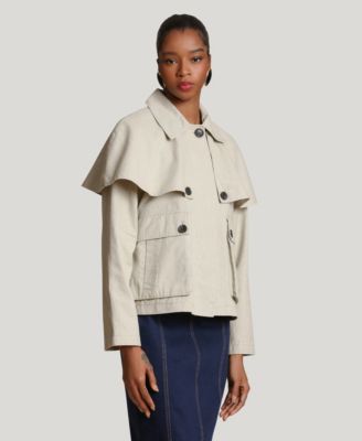 Women's Cropped Cape Jacket
