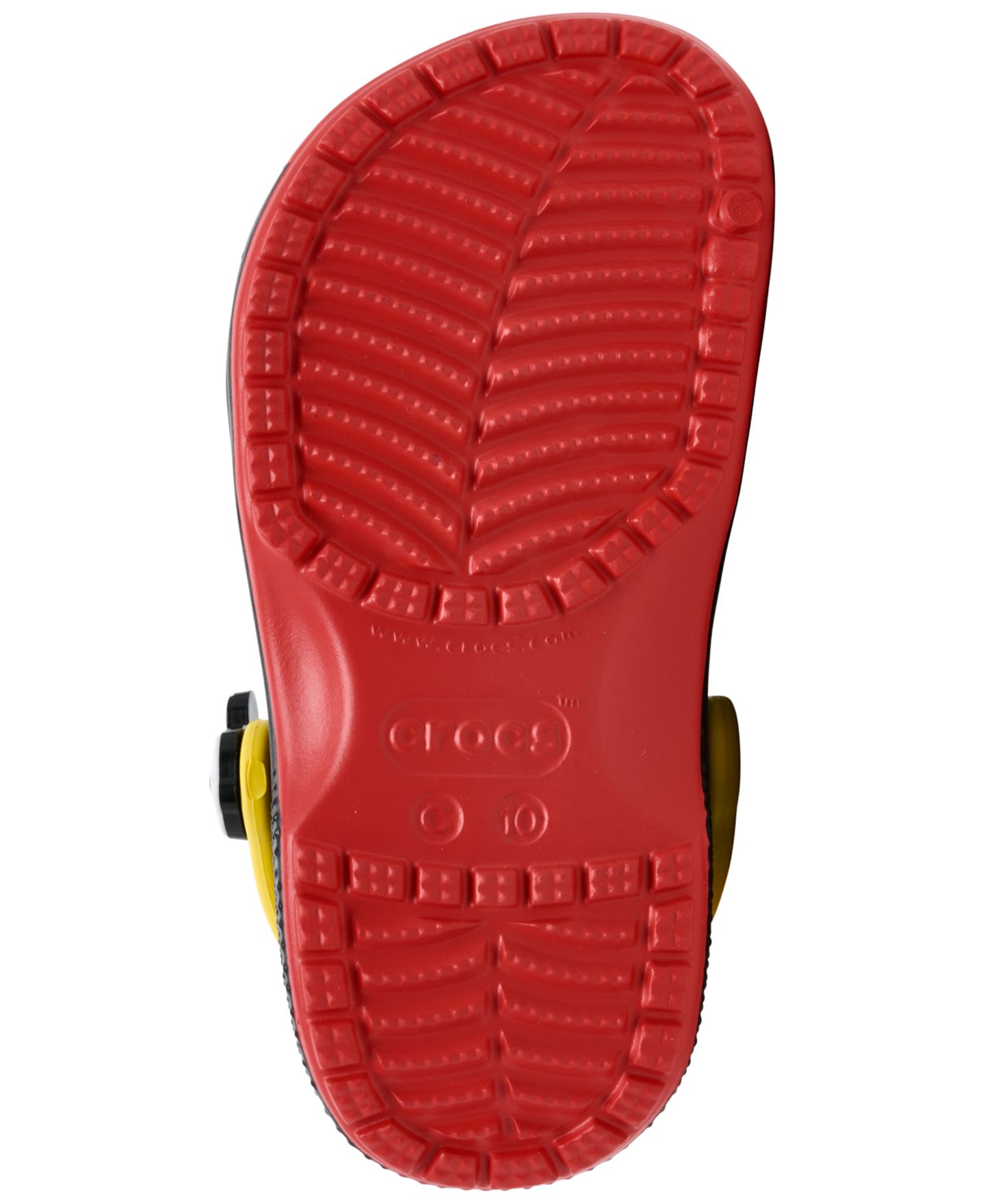 Сабо Crocs x Disney Mickey Mouse Classic Clogs from Finish Line для мальчиков-малышей, цвет: Чёрный / Красный — фото 6