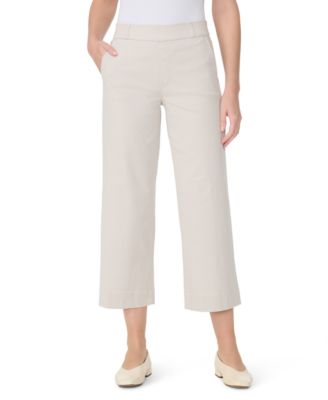 Women's Shape-Effect Wide-Leg Cropped Pull-On Pants