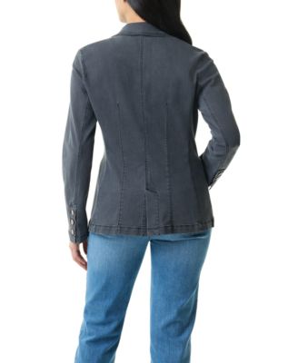 Women's Denim One-Button Blazer