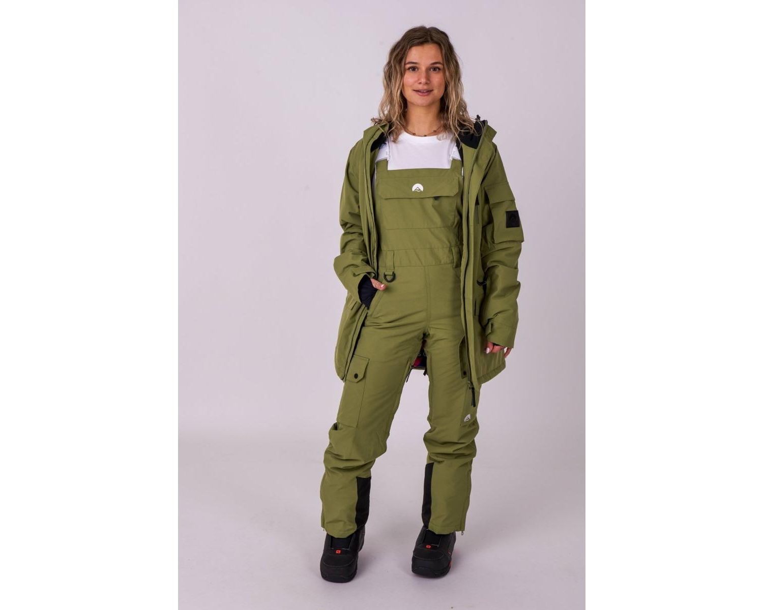 Women's Yeh Girl Bib Pant - Khaki