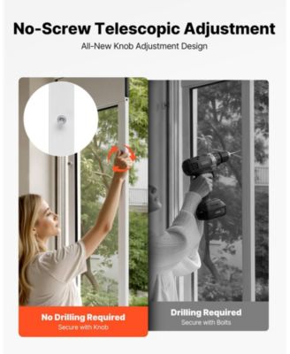 Sliding Glass Door Pet Door Insert, Adjustable Height 91–96", Locking Frame, 10.25" x 16.25" Flap