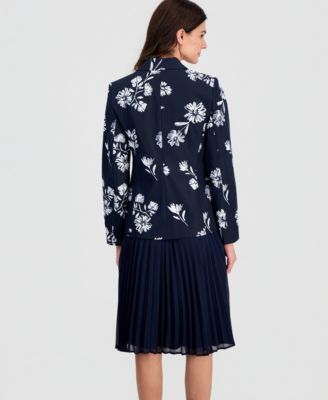 Petite Printed One-Button Jacket