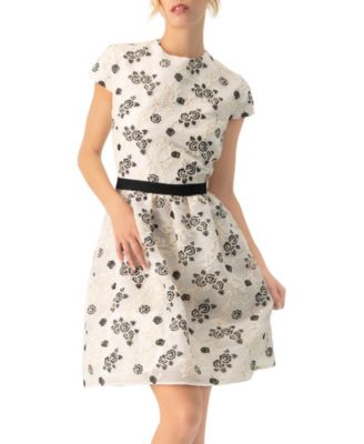 Women's Floral Embroidered Short A-Line Dress