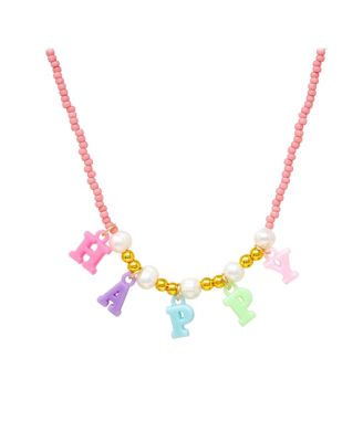 Girls Happy Bead Necklace