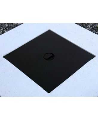 28 Inch Square Outdoor Propane Fire Pit Table 50000 BTU CSA Certified Charcoal Grain 25 Inch H