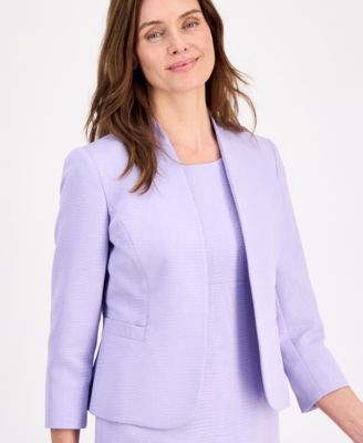 Women's Jacquard Open-Front Jacket Dress Suit