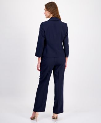 Women's One-Button 3/4-Sleeve 2 Piece Pantsuit