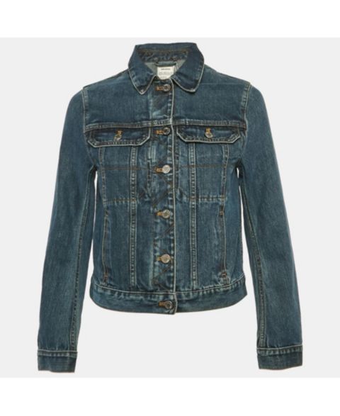 Женские куртки Pre-Owned Zadig & Voltaire Women's Pre-Owned Zadig and Voltaire Blue Denim Button Front Kioky Art Jacket