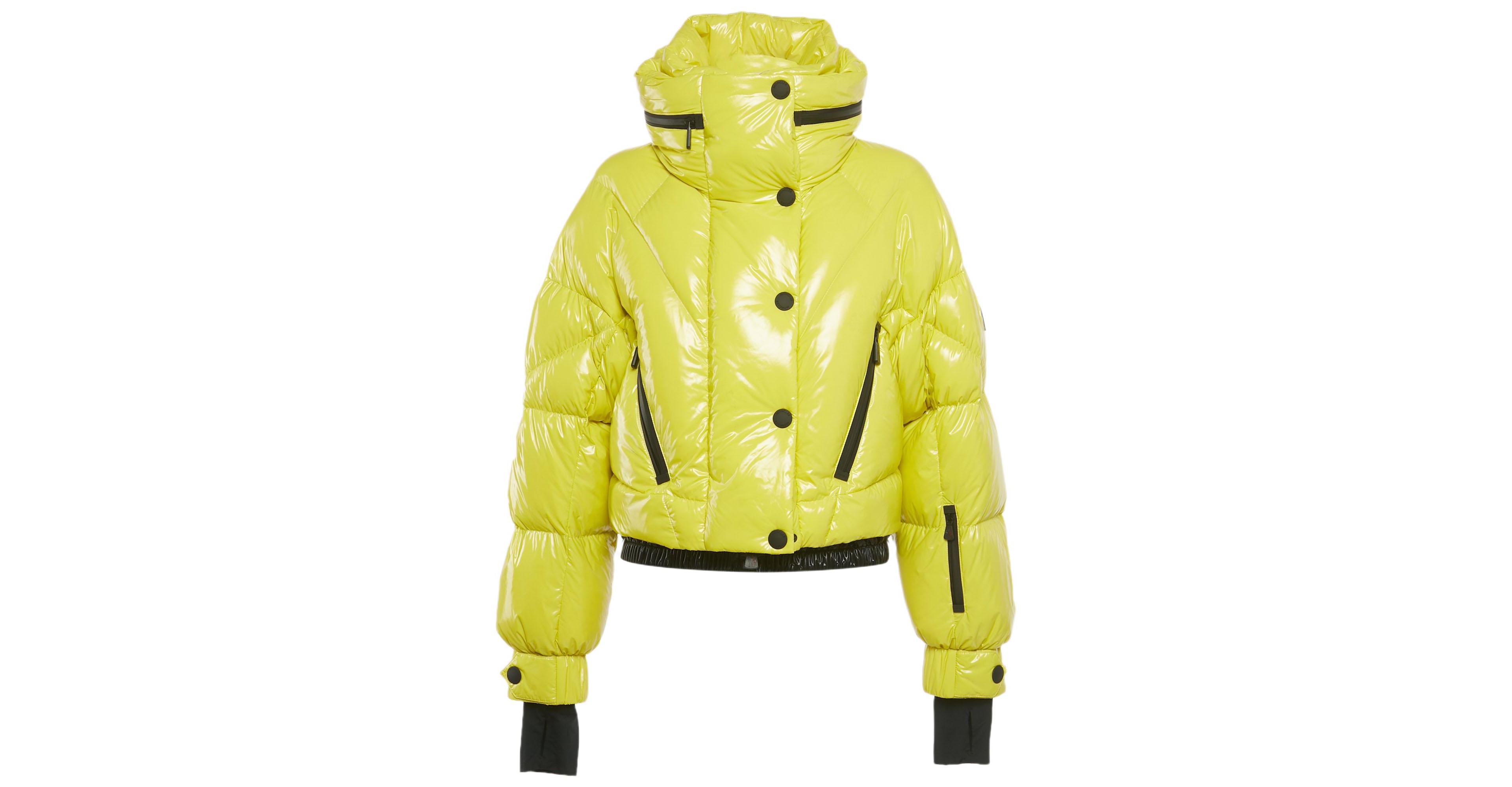 Pre-Owned Moncler Women's Grenoble Yellow Nylon Down Ski Jacket