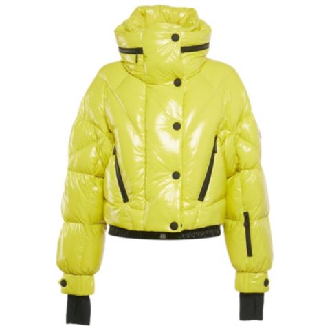 Женские куртки Pre-Owned Moncler Women's Grenoble Yellow Nylon Down Ski Jacket
