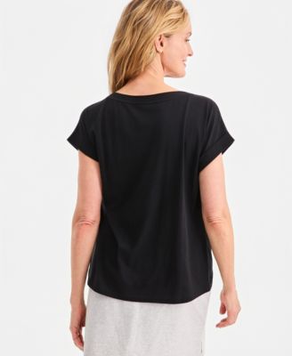 Women's Trapunto Knit Boat-Neck Top