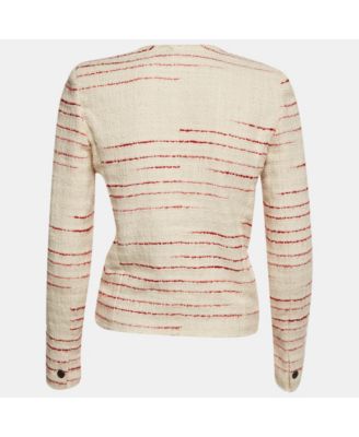 Women's Etoile Cream /red Striped Tweed Glenn Jacket