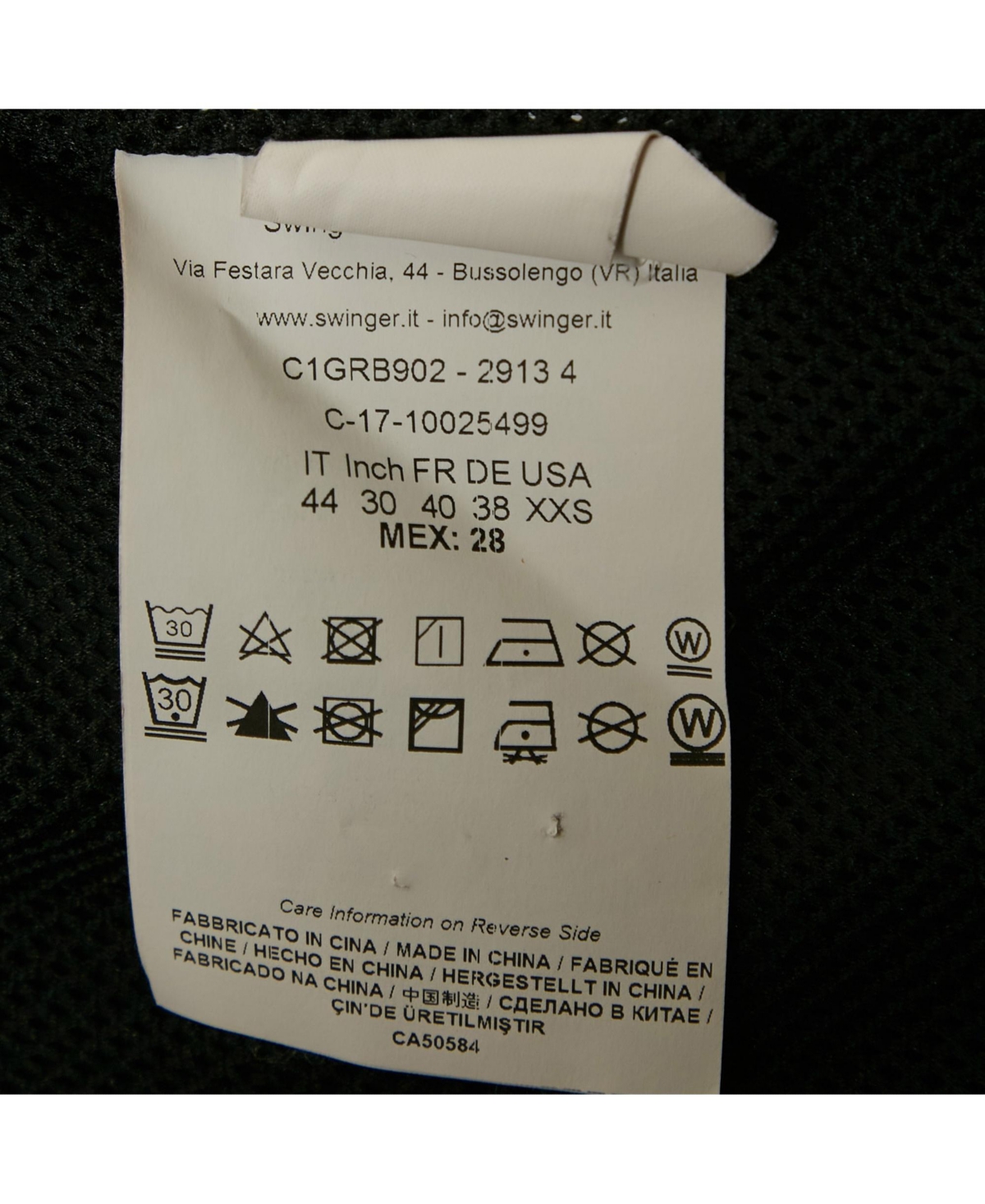 Pre-Owned Versace Women's Jeans Black Side Stripe Synthetic Zip-Up Jacket