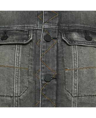 Pre-Owned Zadig & Voltaire Women's Grey Washed Denim Collar Neck Jacket