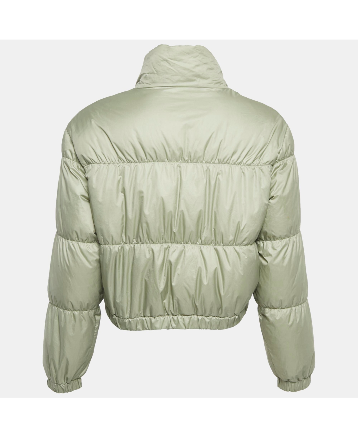 Pre-Owned Brunello Cucinelli Women's Light Green Synthetic Puffer Down Jacket