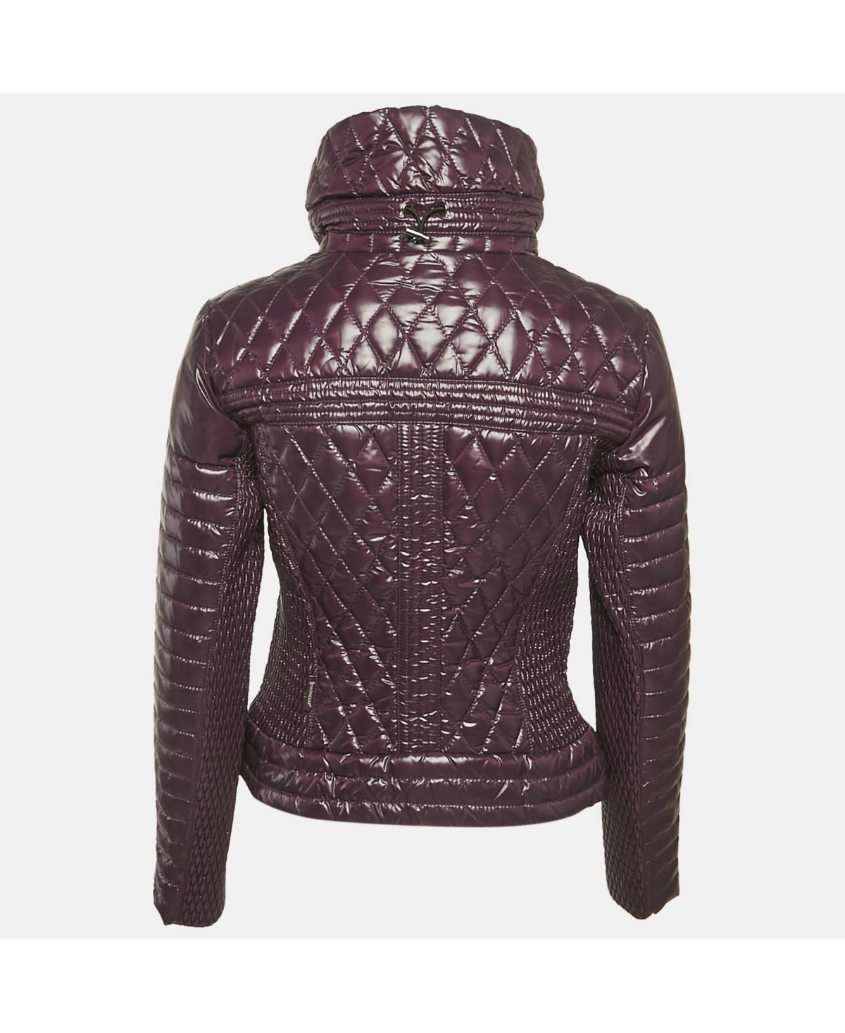 Pre-Owned Moncler Women's Purple Synthetic Short Biker Jacket