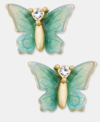 Colored Butterfly Stud Earrings