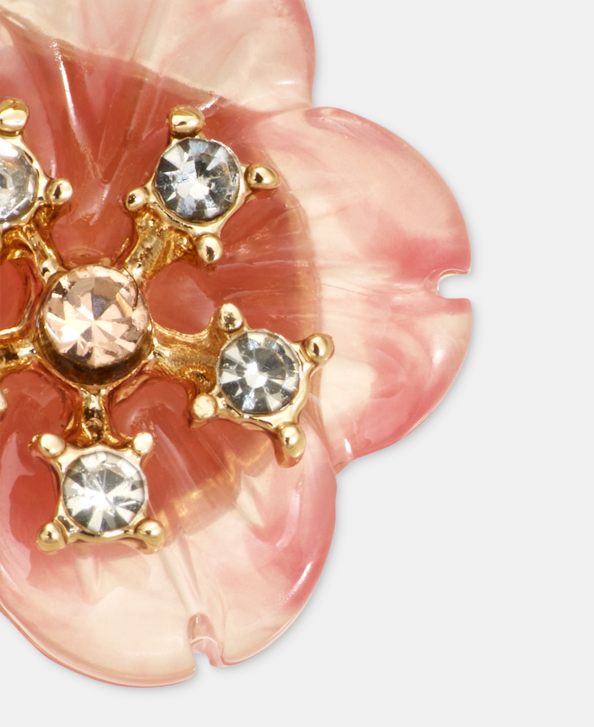 lonna & lilly Coral Flower Front Earrings