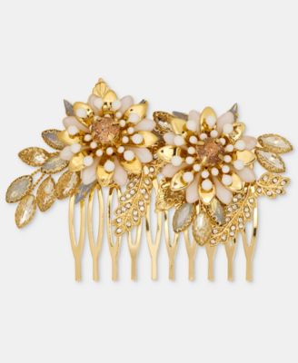 Dynamic White Flower Hair Comb