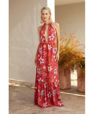 Women's Euros Dress Floral Fuchia