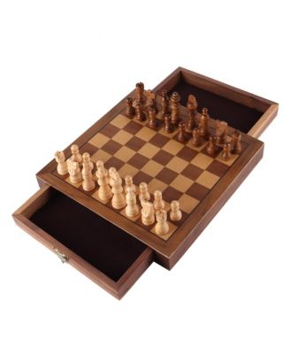 10" Magnetic Chess Game  Set with Drawers