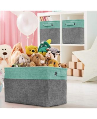 3 Pack 15 inch Collapsible Storage Bins with Handles - Perfect for Home Storage & Organization