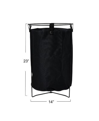 Metal Wire Frame Laundry Hamper with Removable Canvas Bag