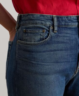 Plus Size High-Rise Straight Wide-Leg Jeans