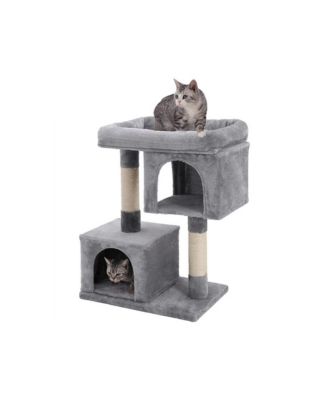 39.8-Inch Cat Tower for Extra Large Cats up to 44 lb: Large Perch, 2 Cat Caves, Scratching Posts
