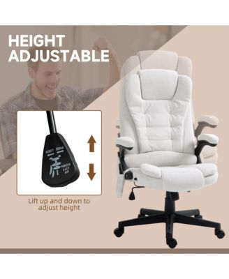 6 Point Vibrating Massage Office Chair with Heat High Back Reclining Executive Chair