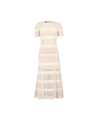 Women's Midi Crochet Striped Dress