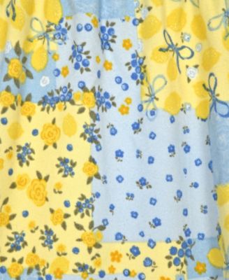 Girls' 7-16 Patch Crewneck Top & Shorts, 2-Piece Pajama Set