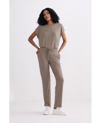 Women's Wide Leg Pant in Earth Grey