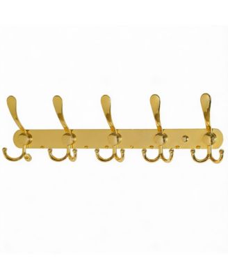 Heavy Duty 5-Tri Hook Wall Rack - Gold