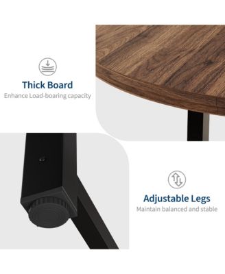 Kitchen Table Garvee 47 Inch Round Industrial Dining Table for 4