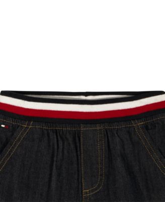 Baby Boys' Polo Collar T-Shirt & Ribbed Waistband Shorts, 2-Piece Set