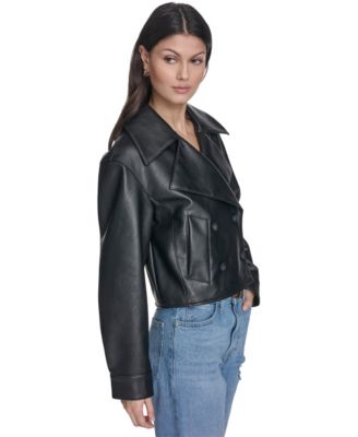 Women's Spread Collar Button-Front Jacket