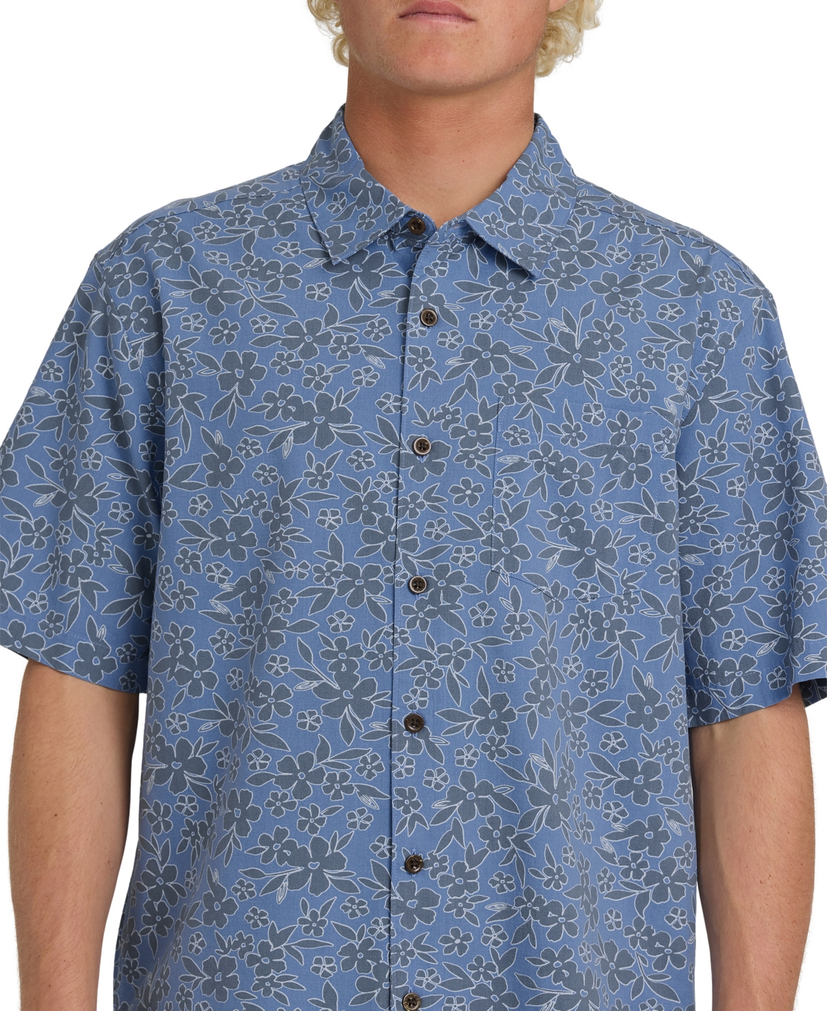 Quiksilver Waterman Men's Flower Field Short-Sleeve Shirt