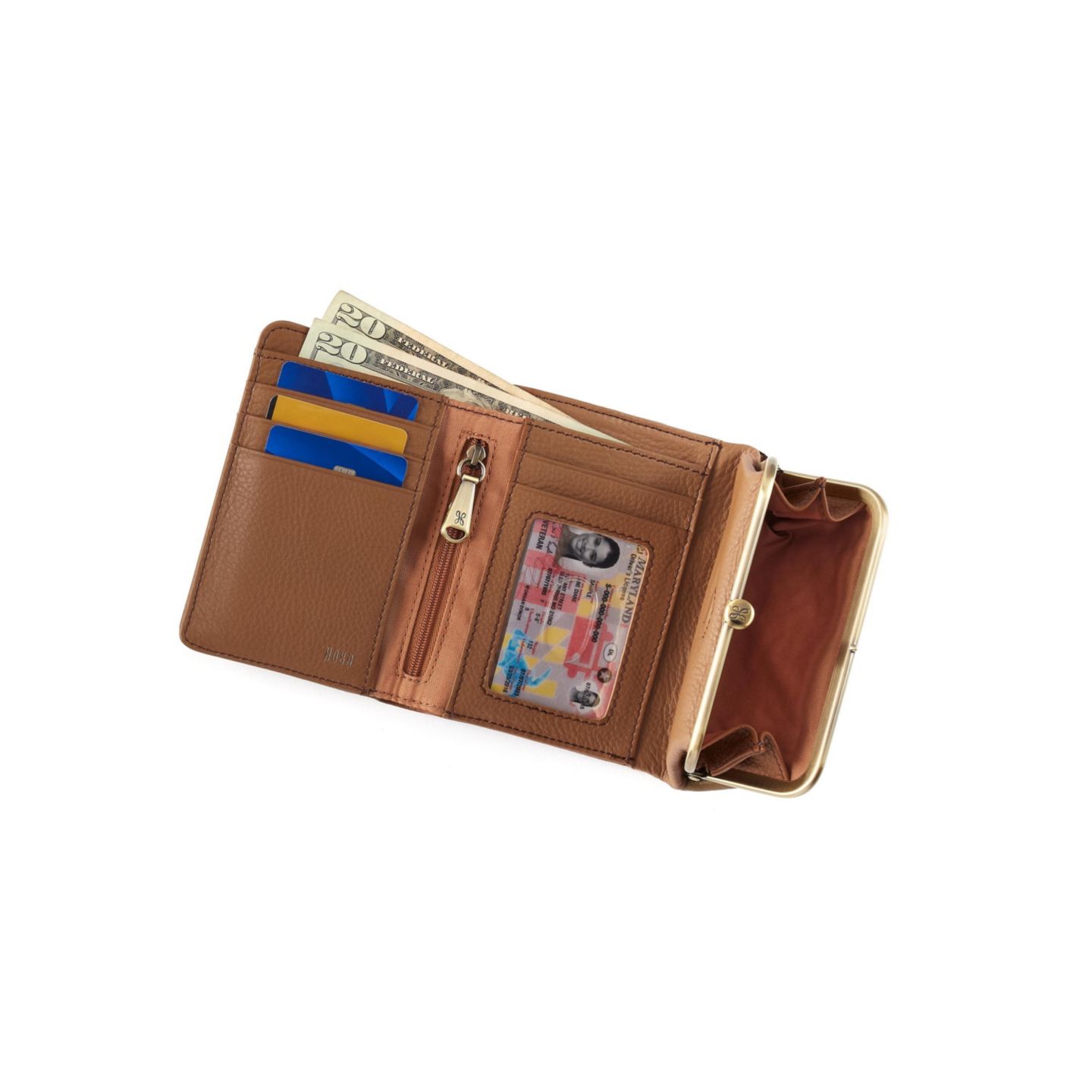 Женский кошелёк HOBO Robin Compact Wallet, цвет: Коричневый — фото 2