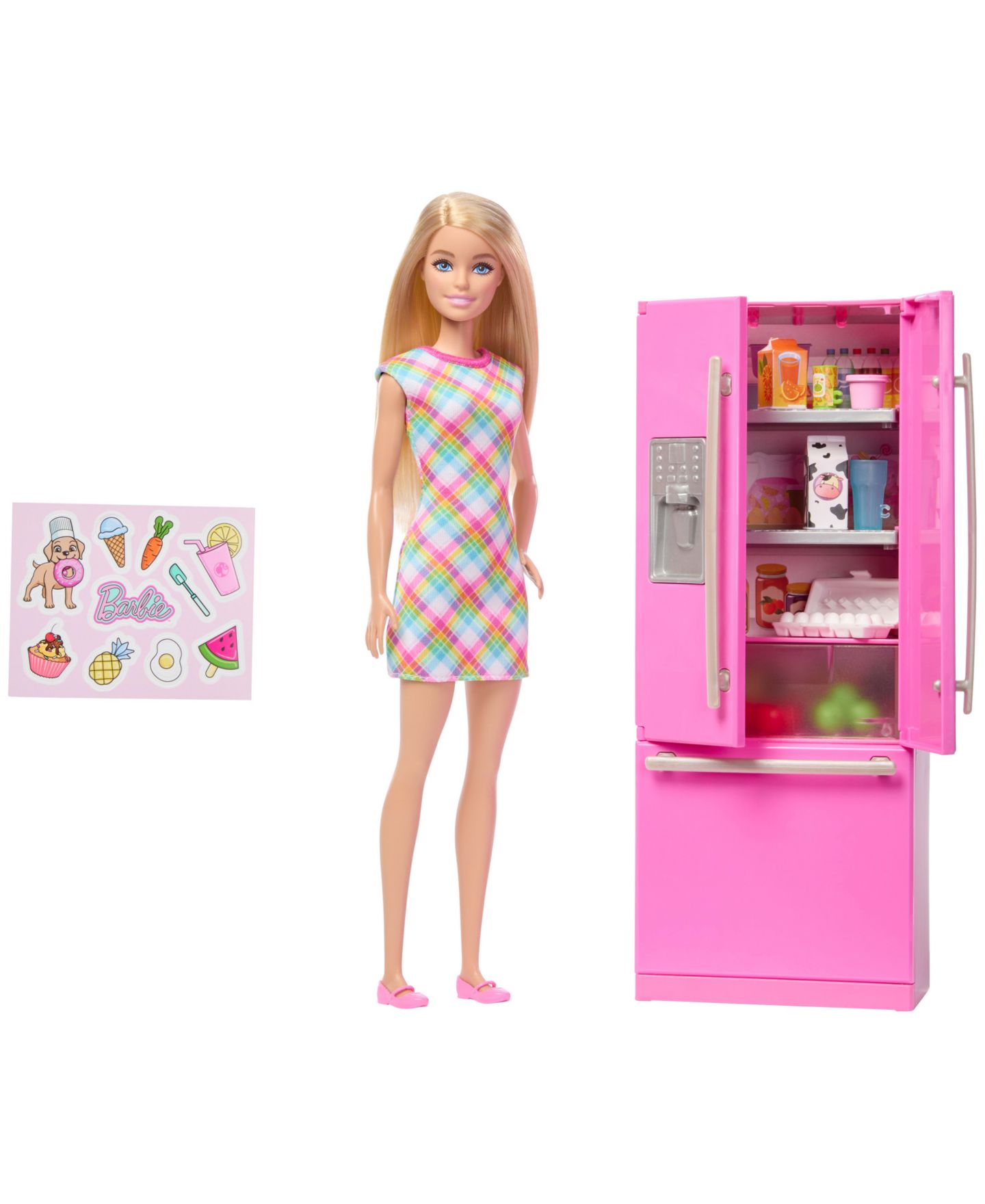 Детский игровой набор Barbie Kitchen Playset with Refrigerator and Working Doors, Ages 3+ — фото 1