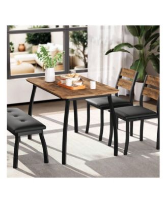 Kitchen Table Home Dining Table Set For 4 Wooden Kitchen Table for Dining Room, Home Office, Living Room