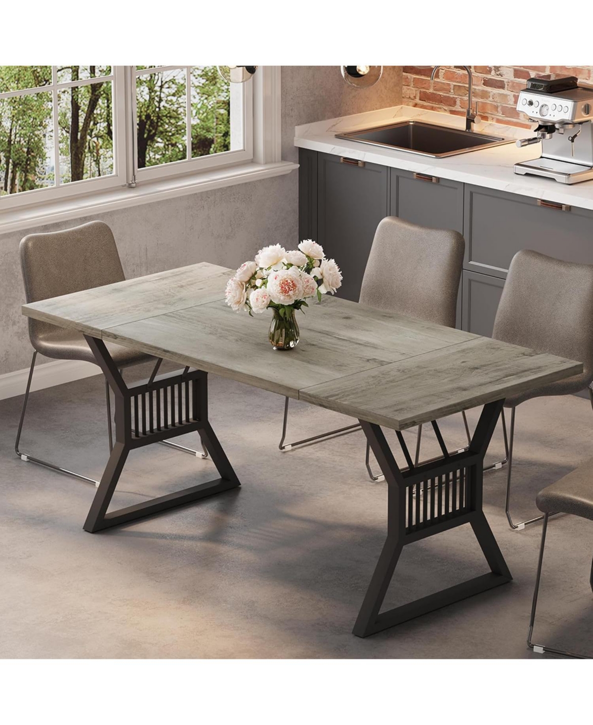 gaomon Kitchen Table 70.8 Inch Dining Table 4-6 Person Kitchen Table for Dining Room, Home Office