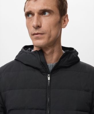 Men's Down And Feather Filling Quilted Jacket