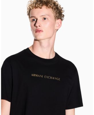 Men's Black and Gold T-Shirt