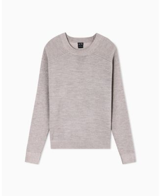 Men's Wool Cotton Blend Crew Neck Sweater