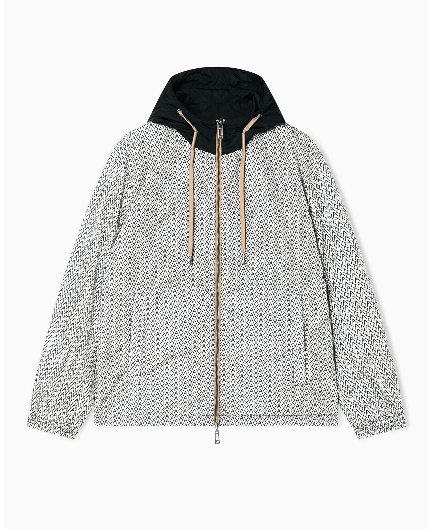 Men's Allover Logo Print Windbreaker Jacket