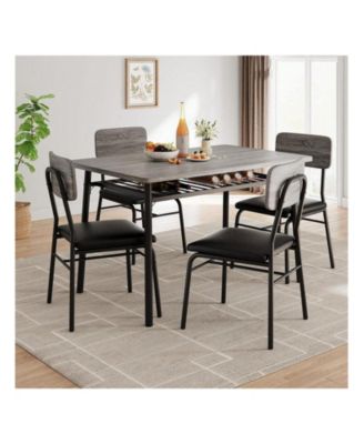 Kitchen Table Dining Table Set For 4 for Dining Room, Home Office, Living Room